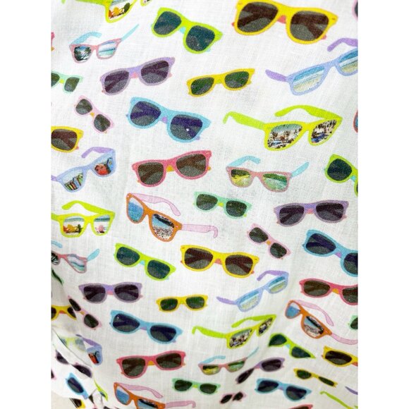 Michael's Men XXL 100% Linen Sunglasses Print Long Sleeve Shirt RV $165 EUC - Picture 8 of 13